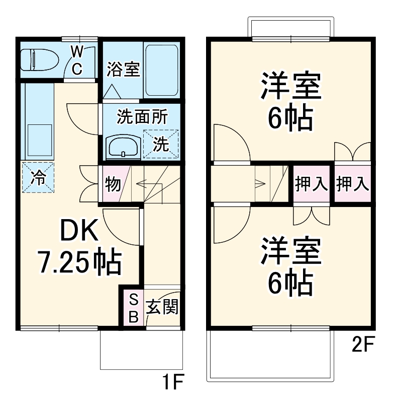 DUPLEX 国王6の間取り