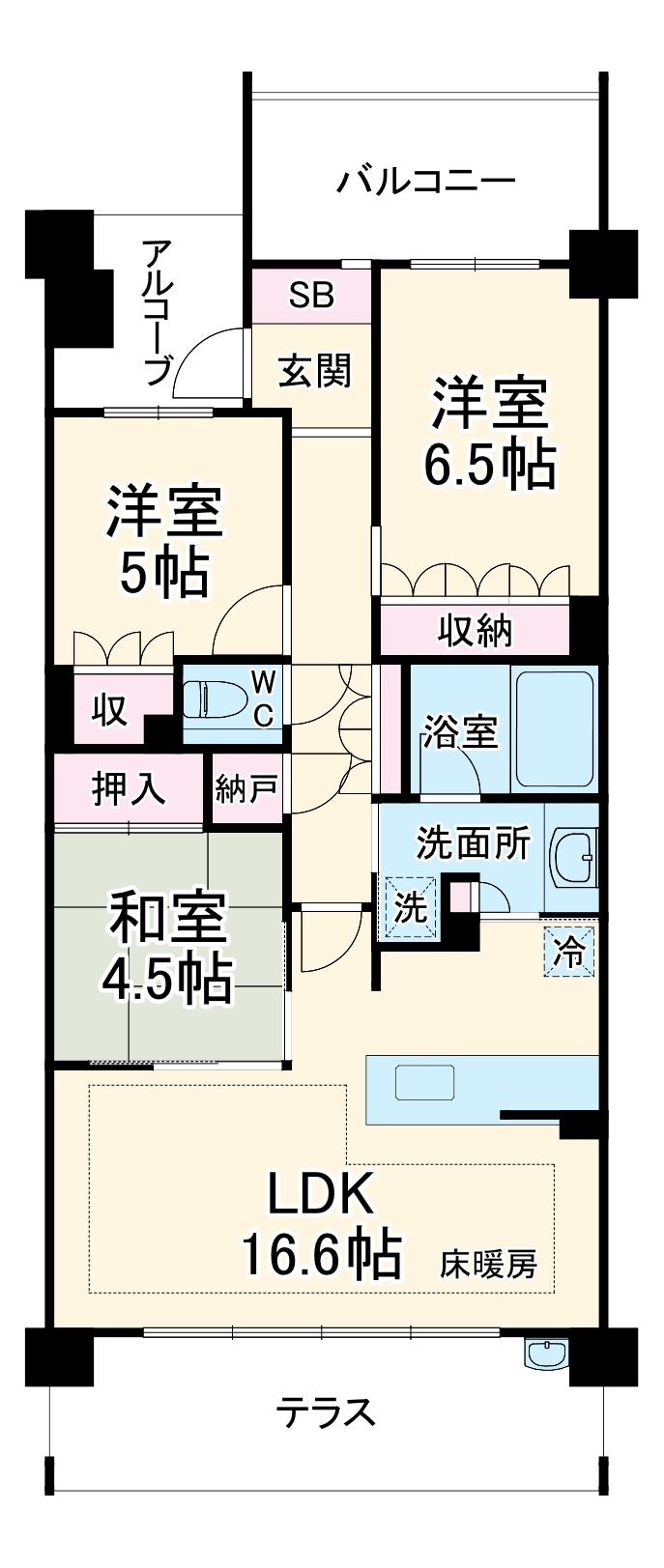 ザ・パークハウス上社の間取り