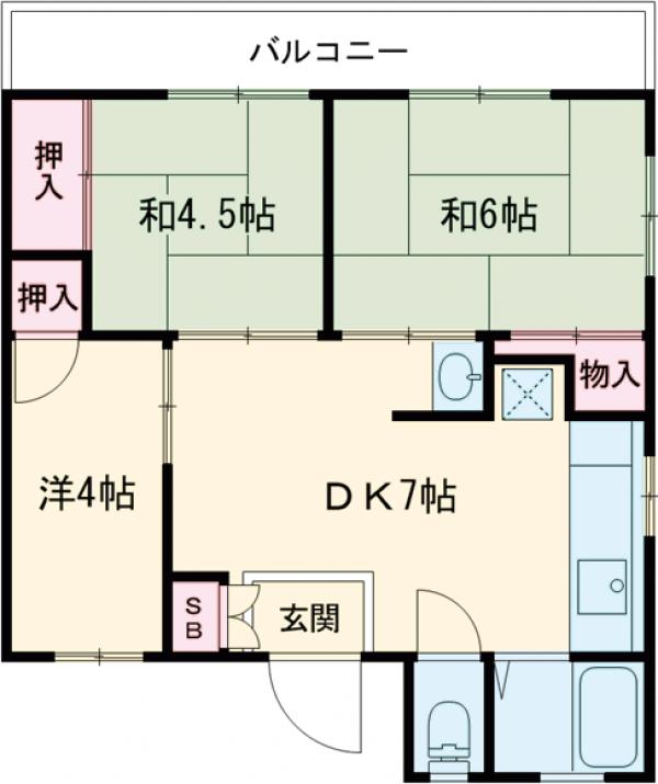 南浦マンションの間取り