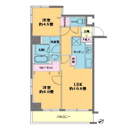 カスタリア浅草橋・604号室の間取り