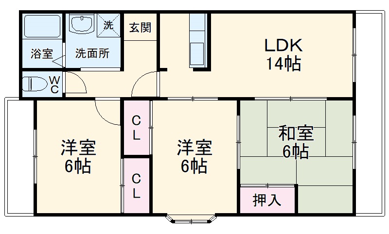 サンライズ栗ケ丘壱番館の間取り