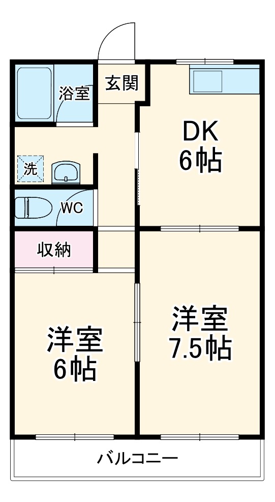 メゾンキタハマの間取り