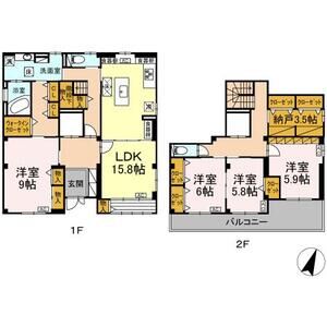 松新町貸家の間取り