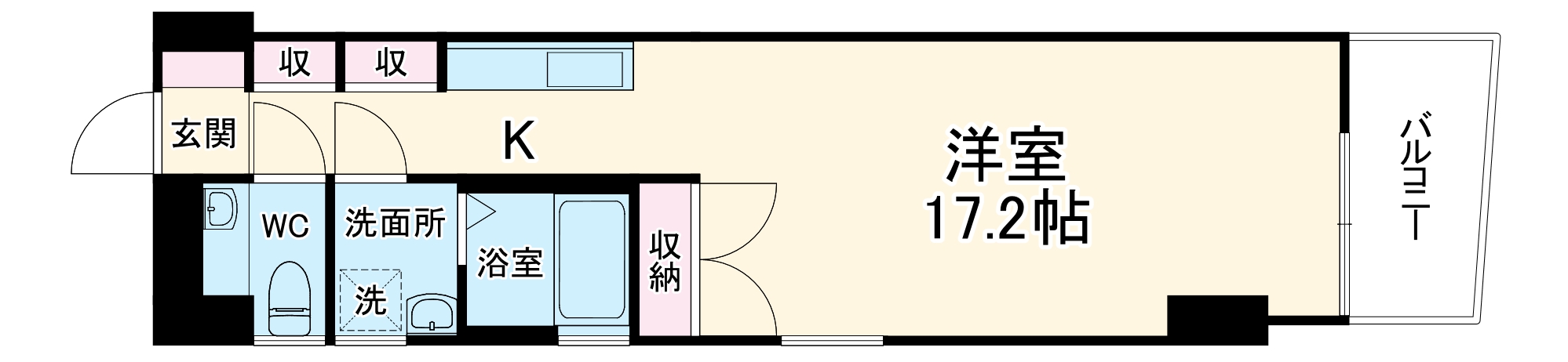 ＦＵＫＵＭＩ　ＡＰＡＲＴＭＥＮＴ・0401号室の間取り