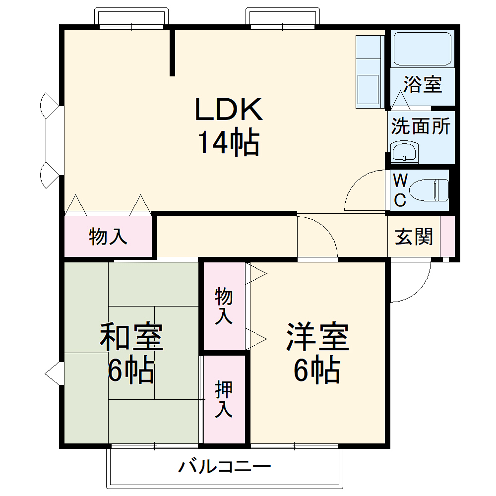 グランドール柏南Ｄ棟の間取り