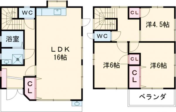 田中島貸住宅の間取り