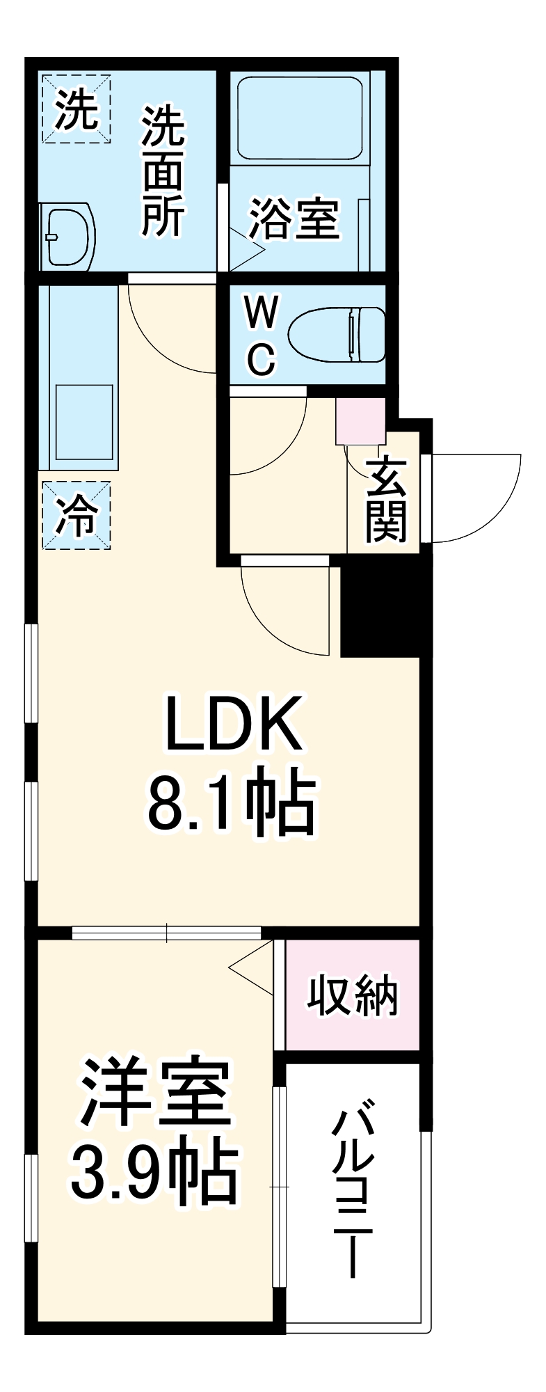 Cherim 本陣十王町Ⅱ Northの間取り