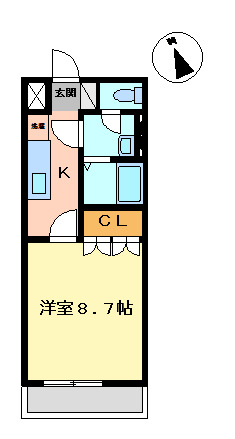 Angelic・smile・105号室の間取り