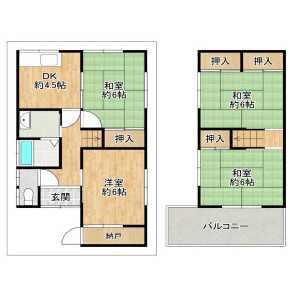 千原町2丁目戸建ての間取り