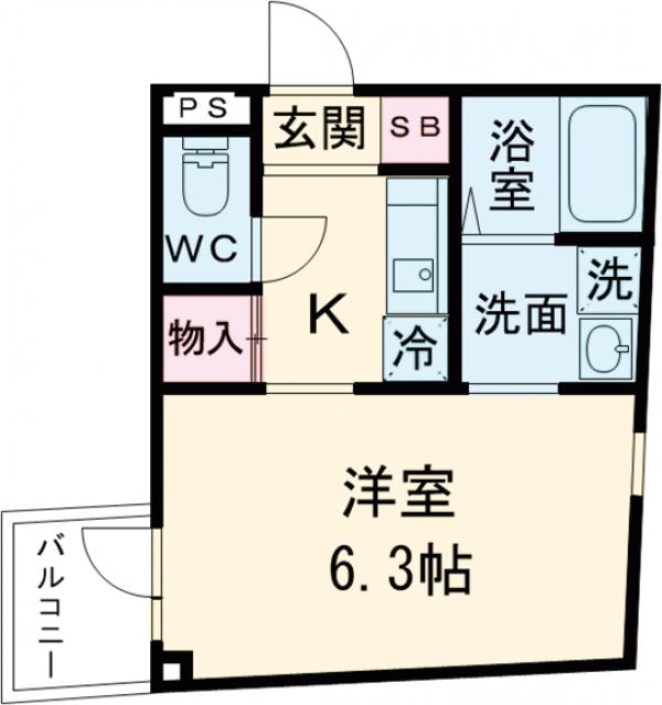 グランデュオ八幡山・404号室の間取り