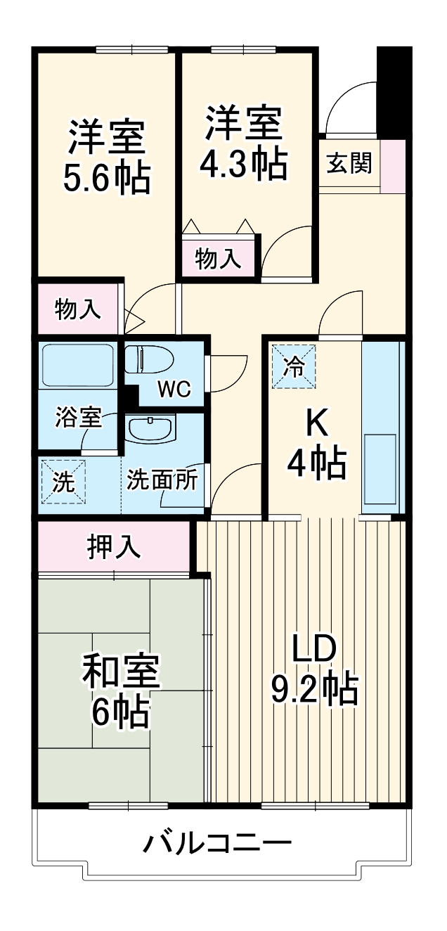 船橋夏見レジデンスの間取り
