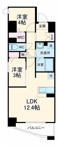 ソルテラスKYOTO西大路 瑠の間取り