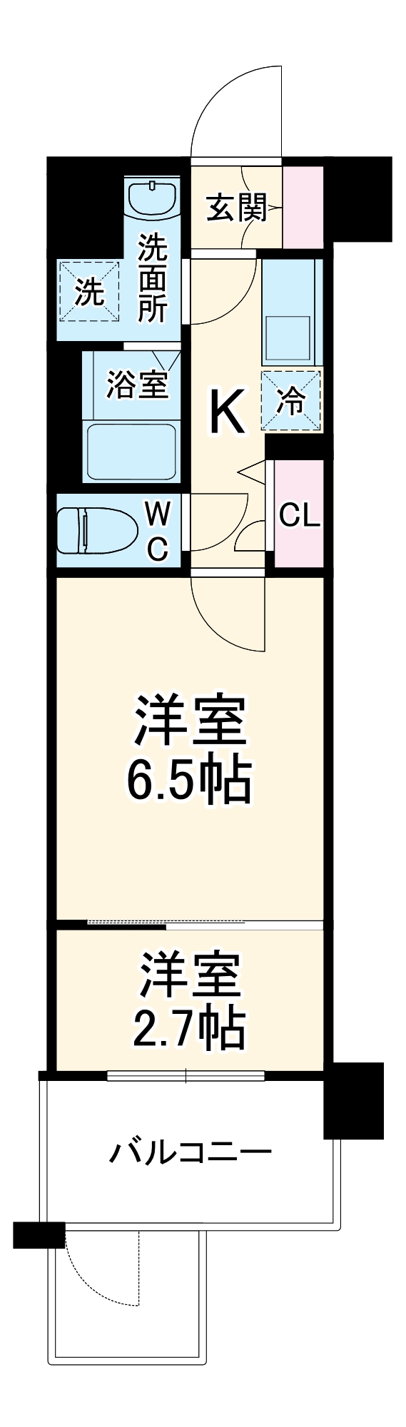 ソルテラスKYOTO西大路 瑠の間取り