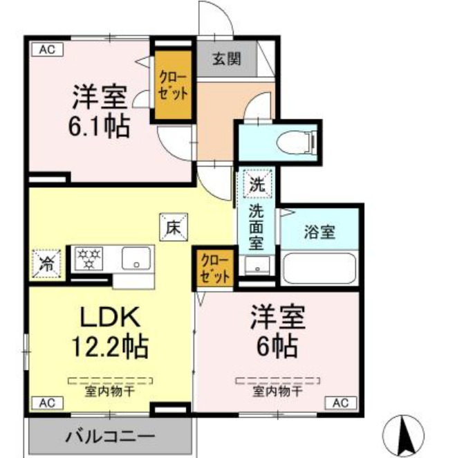 オリエンタルドエルⅡの間取り