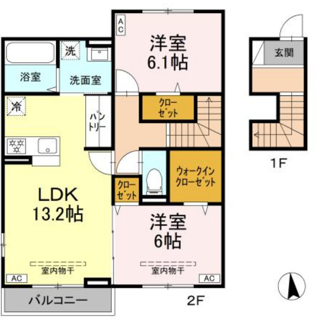 オリエンタルドエルⅡの間取り