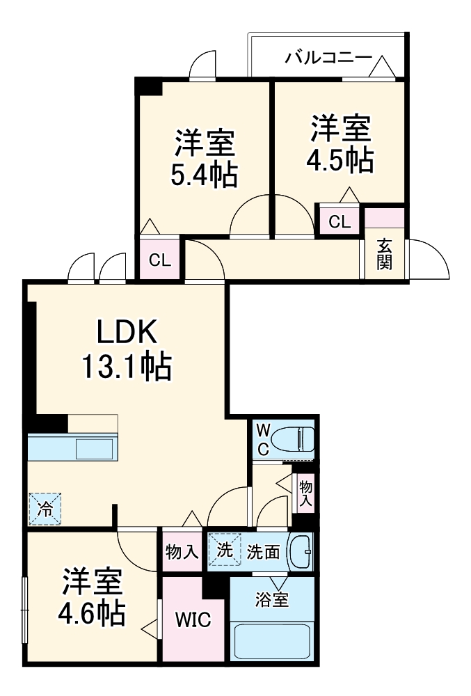 セレスティア江戸川Ⅱの間取り