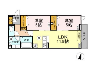 セレスティア江戸川Ⅱの間取り