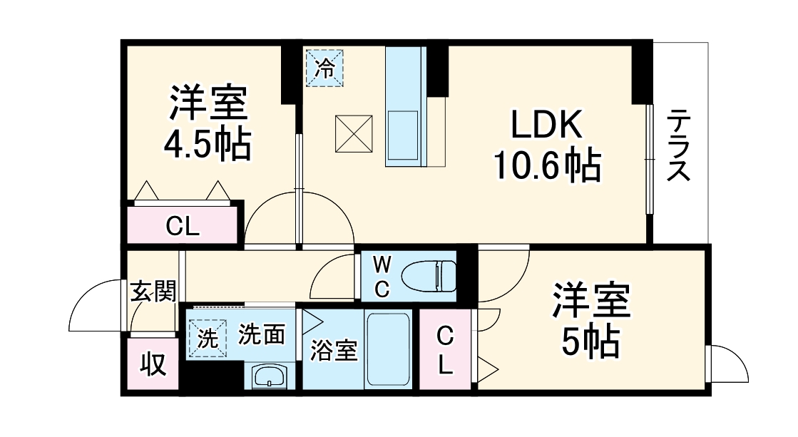 セレスティア江戸川Ⅱの間取り