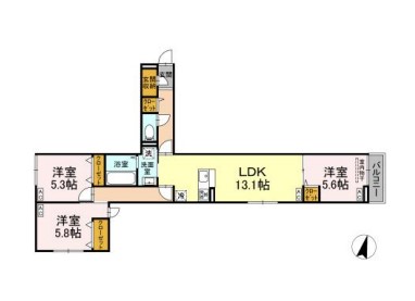 セレスティア江戸川Ⅱの間取り