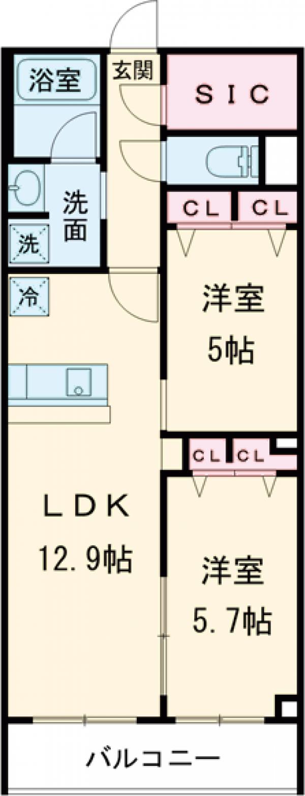 ルミーク雪谷の間取り