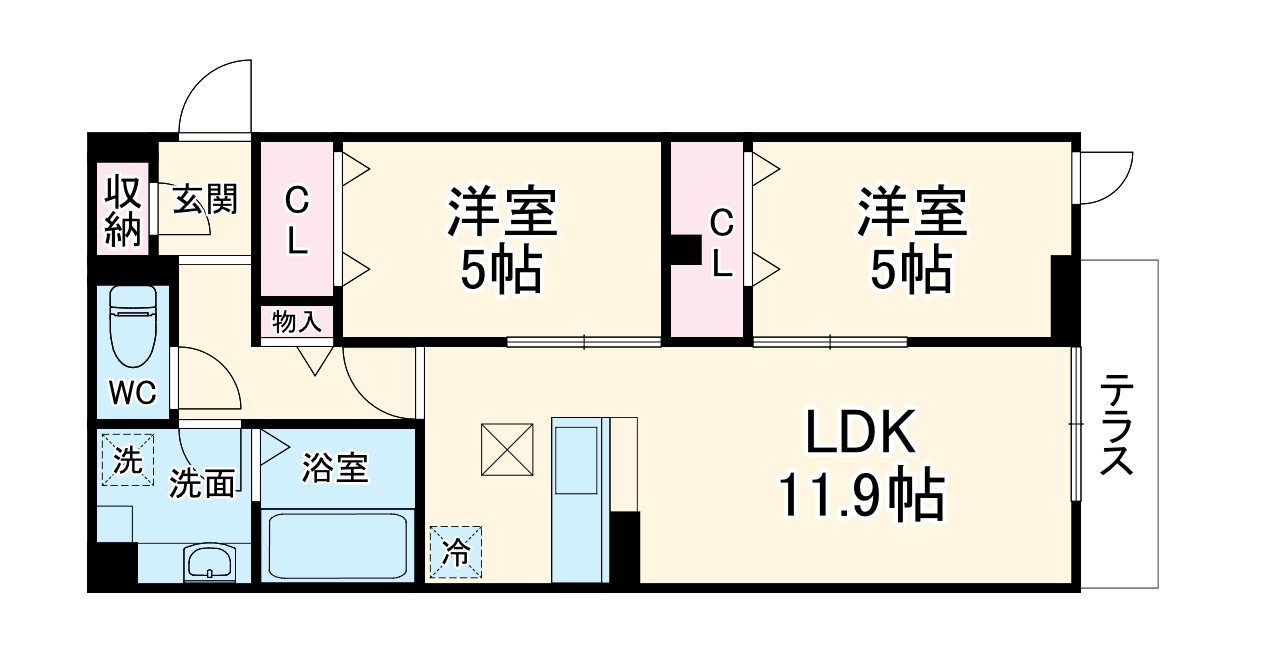 セレスティア江戸川Ⅱの間取り