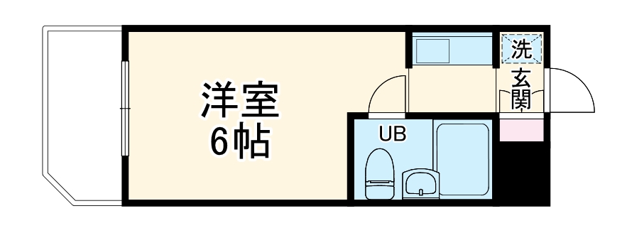 朝日の完工年月(1988年6月)築の賃貸マンションの間取り
