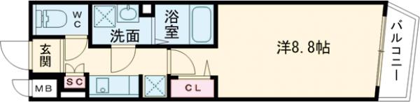 AZEST野方・202号室の間取り