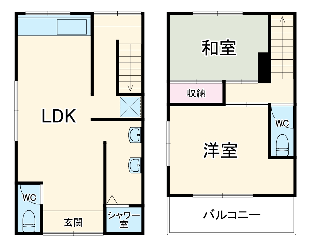 蒲生四丁目貸家の間取り