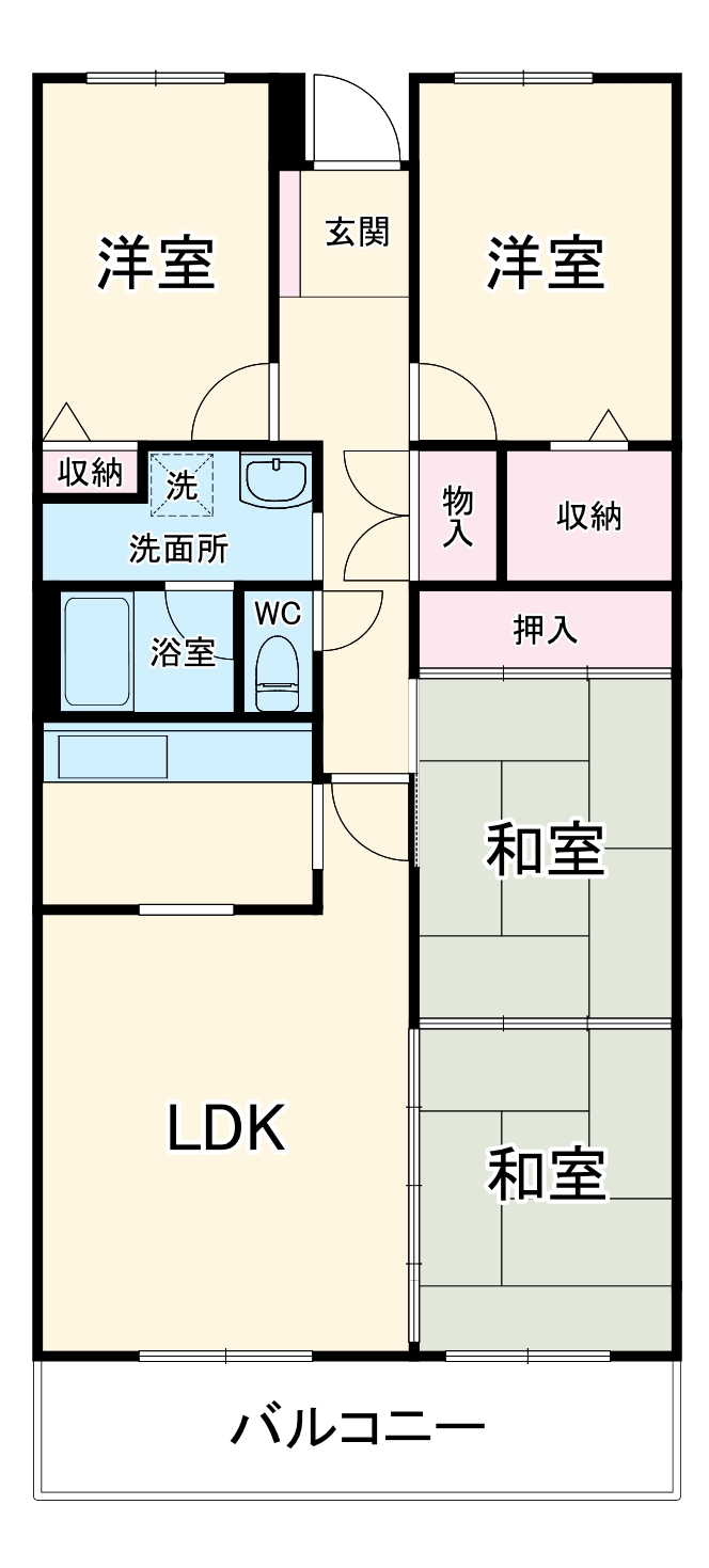 千里中央パークヒルズG棟の間取り