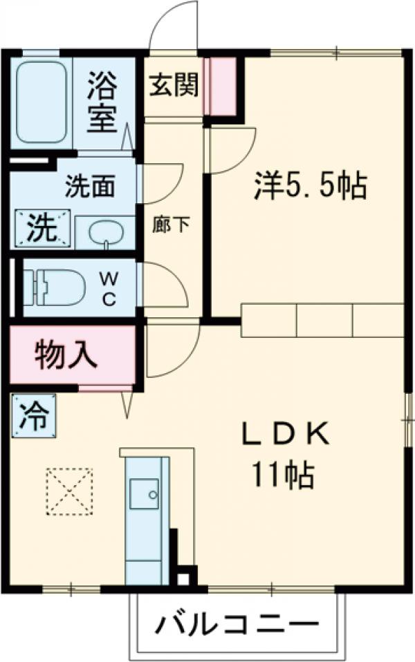 エスポワール川田 Aの間取り