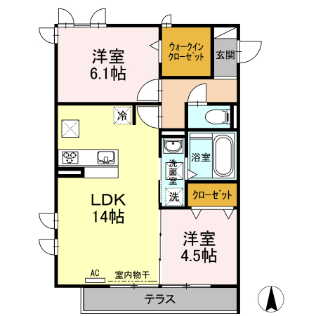 HILLS Nodaの間取り