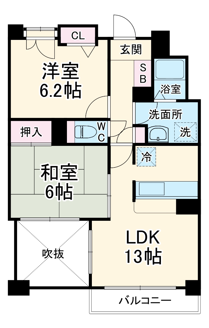 ヴィルヌーブ堀川五条の間取り