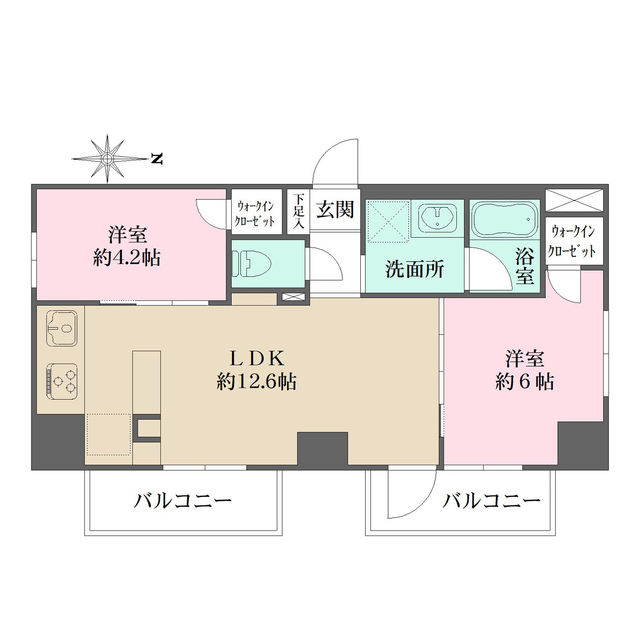 プライムアーバン西日暮里フロントの間取り
