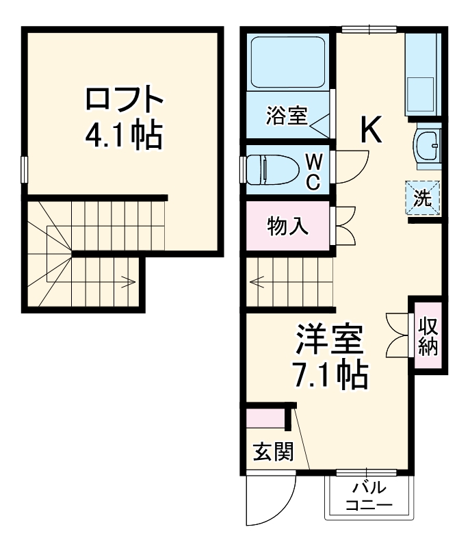 Liberta本前川Ⅱの間取り