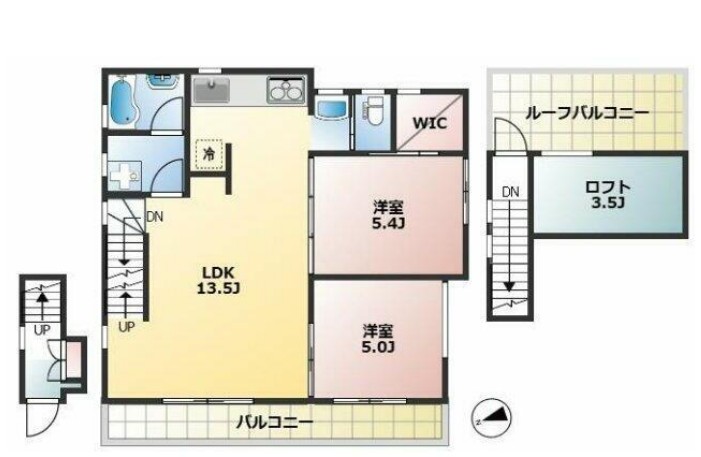 高田の完工年月(2025年9月)築の賃貸アパートの間取り