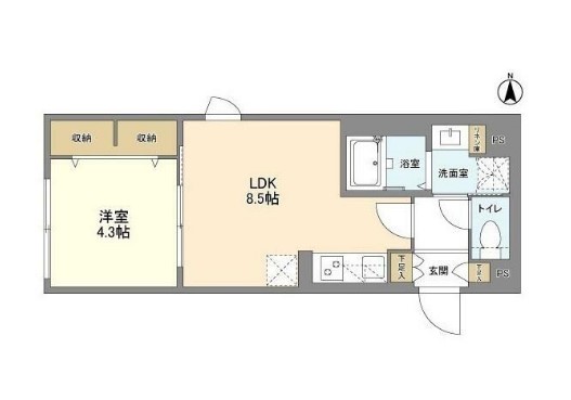 ウェルスクエア笹塚Ⅱの間取り