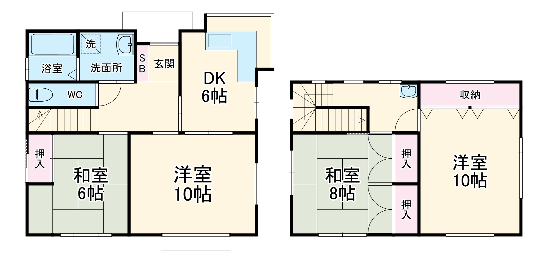 東伊場1丁目貸家の間取り