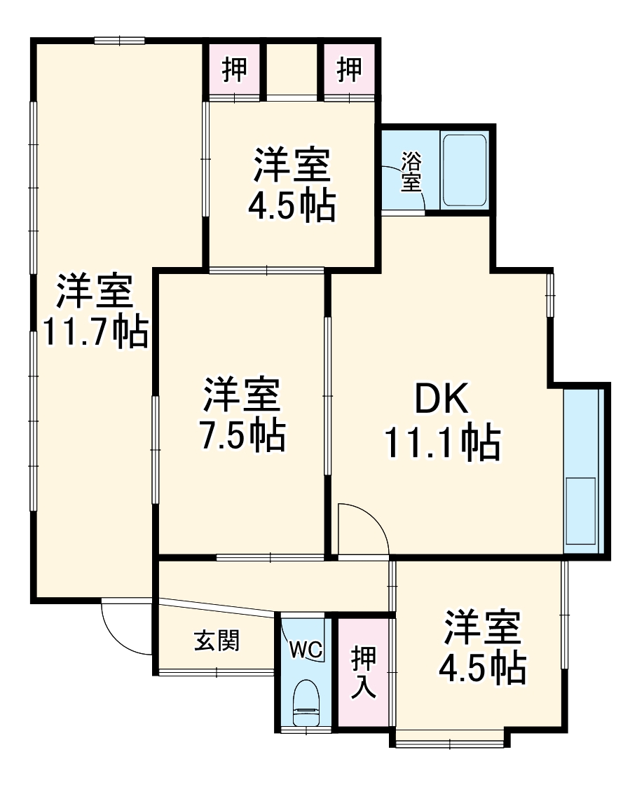 西汰上戸建ての間取り