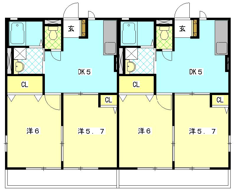 サンコートヴィラCの間取り