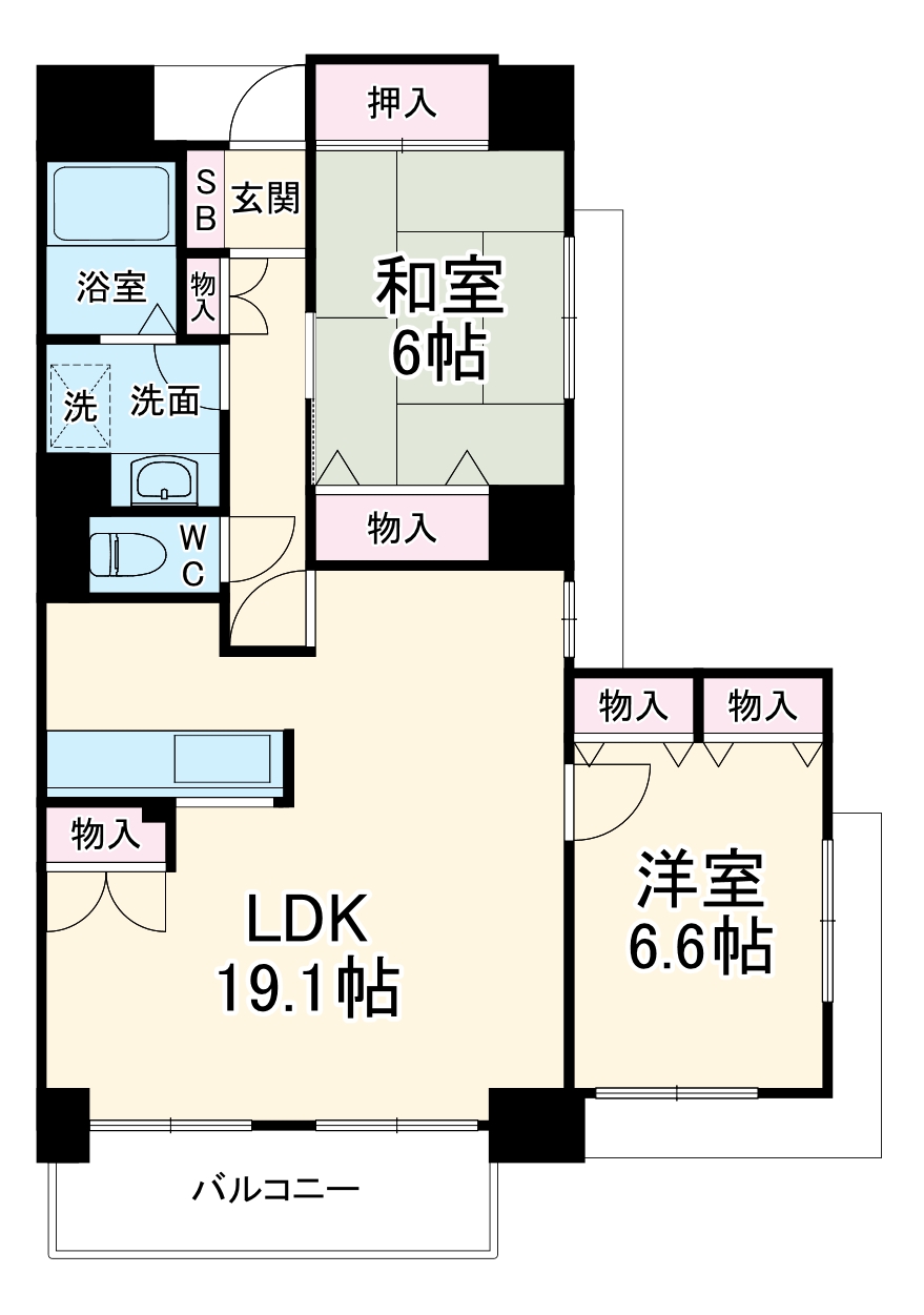 いなんば山ホームズの間取り