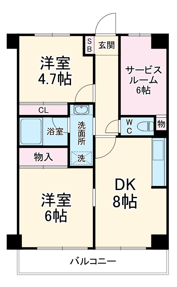 ヴァンハウス本厚木の間取り