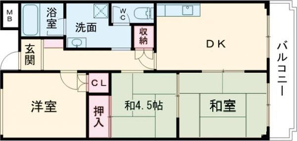 セントラルコート南茨木の間取り