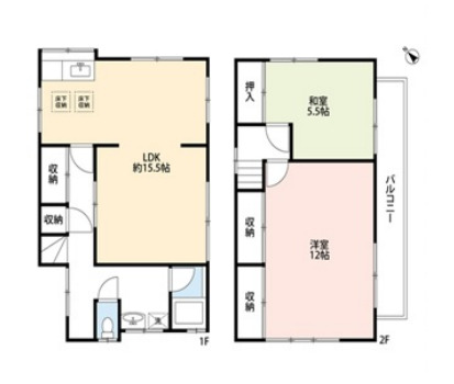 和ケ原1丁目貸家の間取り
