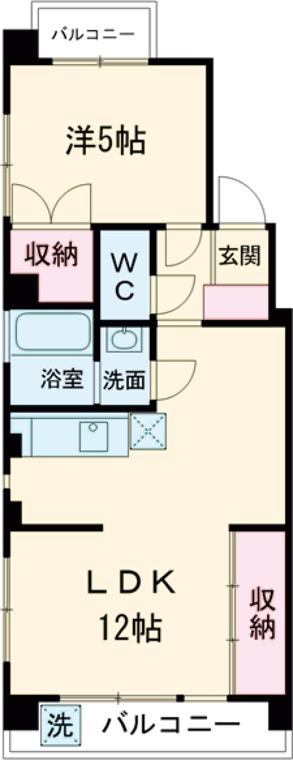 東コーポサンライズ・102号室の間取り