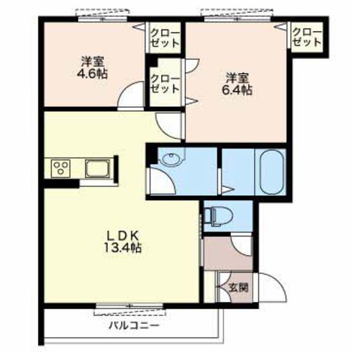 グランメールBの間取り