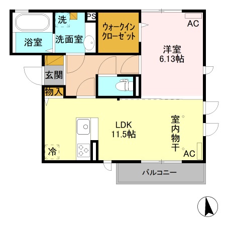 スプリーム Bの間取り