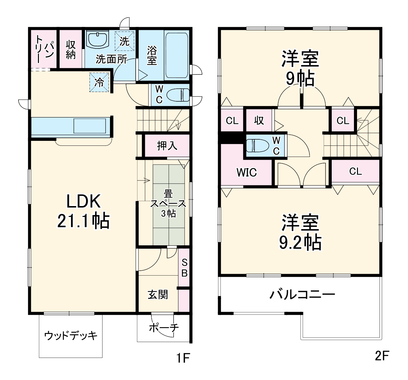 中央戸建の間取り