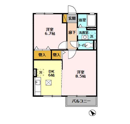 メゾンエクレール Aの間取り