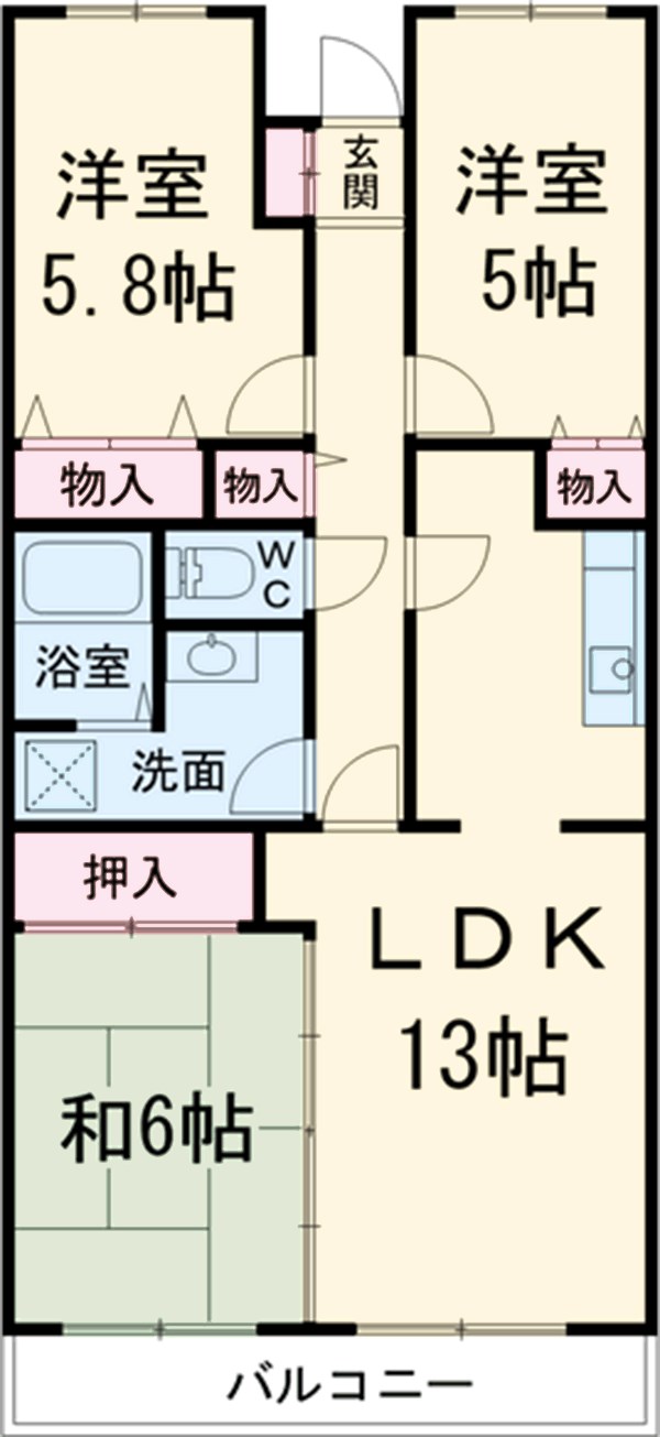 イーストパーク胡録台の間取り