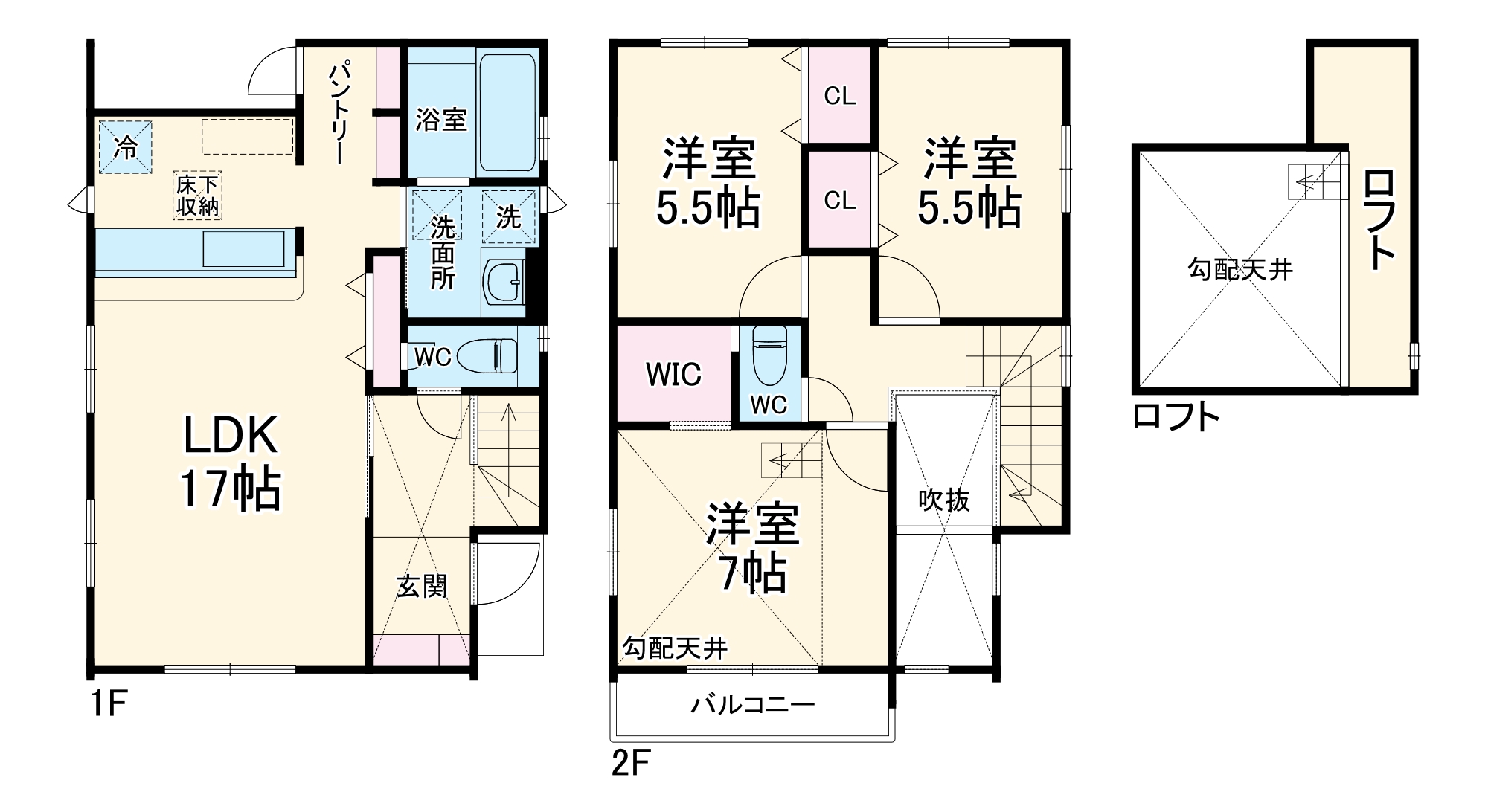 BLOOMING MAISON川越市的場2の間取り